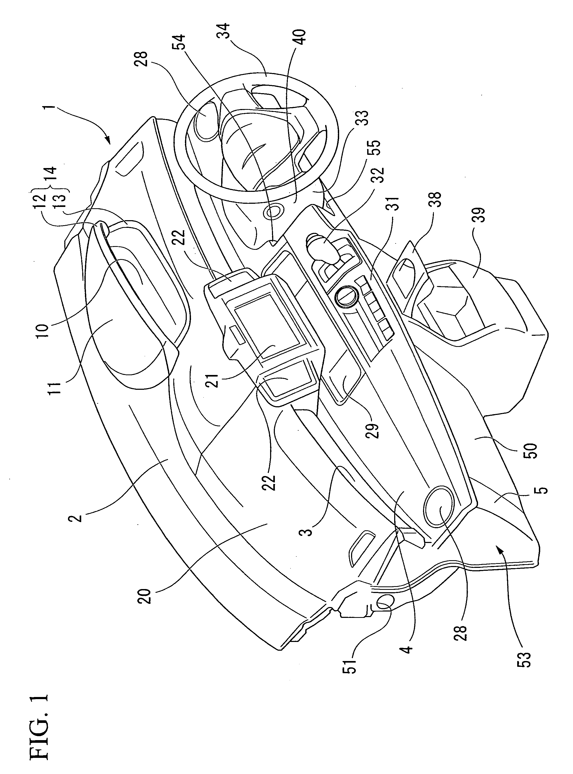 Instrument panel and shield member