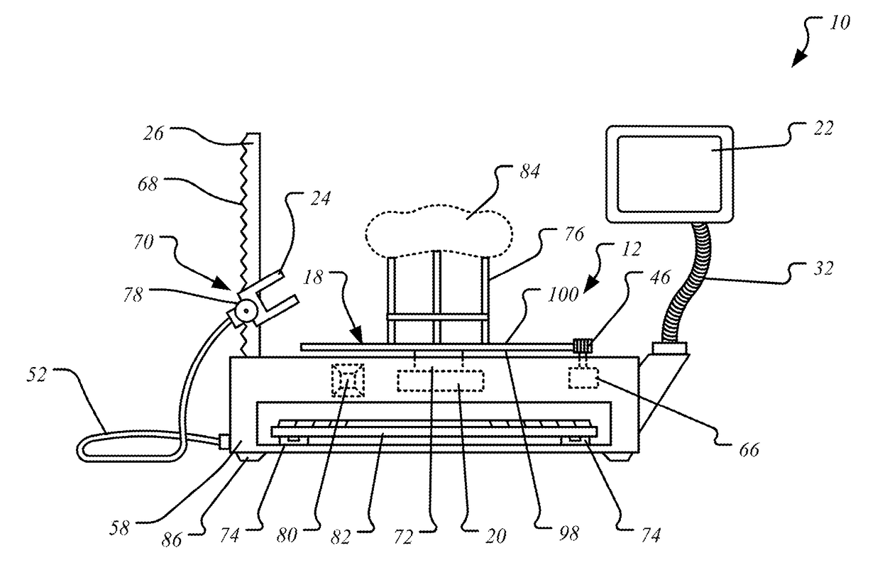 Grossing workstation with electronic scale