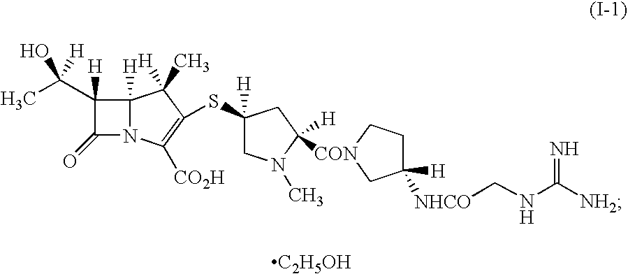 Crystal of 1-methylcarbapenem solvate