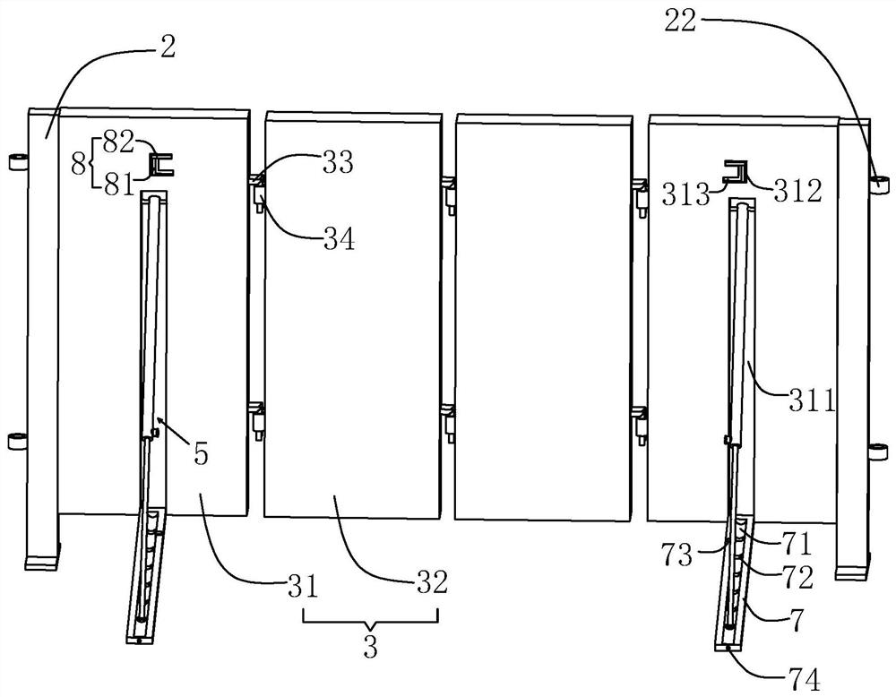 A construction site fence with the function of receiving and supporting structures