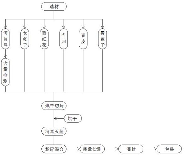 Traditional Chinese medicine for treating leukotrichia and enhancing memory