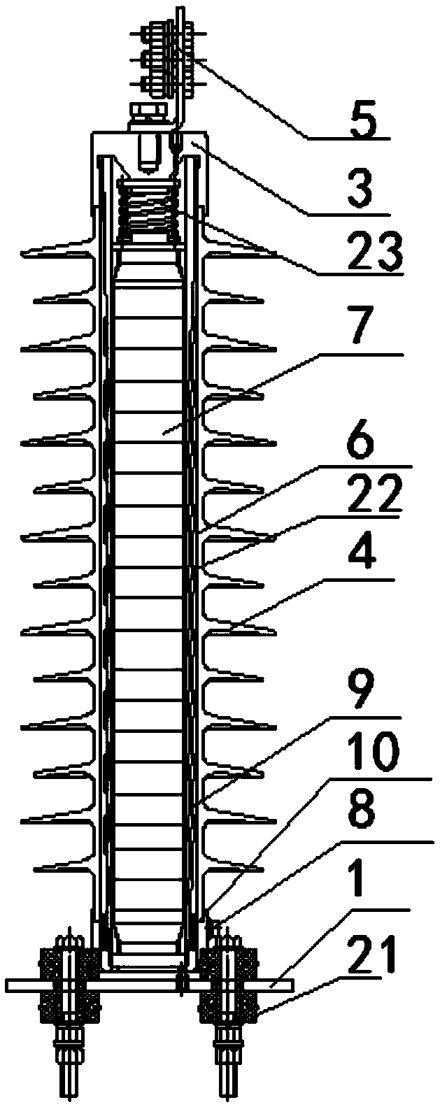 Lightning arrester with voltage monitoring interface