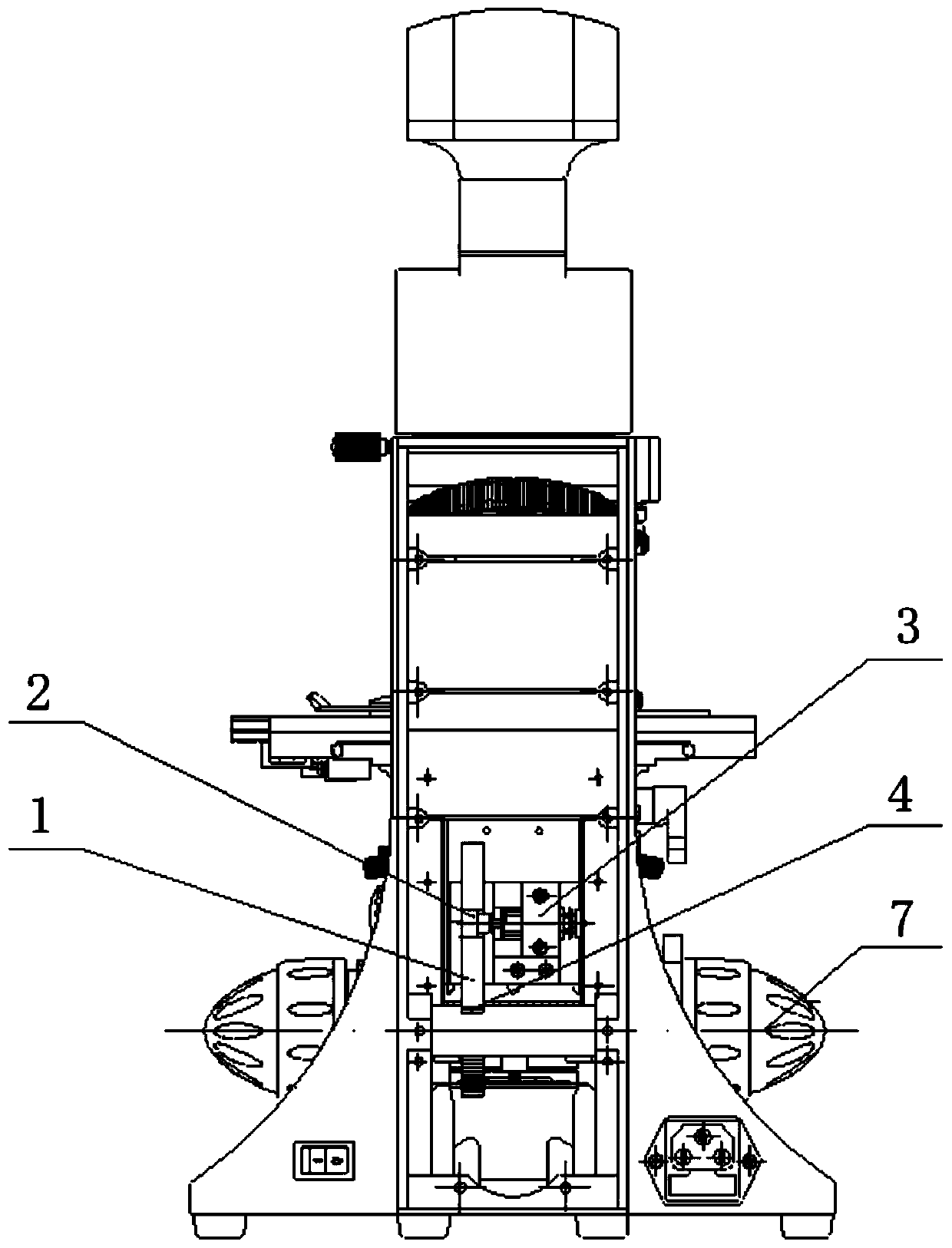 An intelligent microscope stage lifting mechanism and an intelligent microscope composed of the same