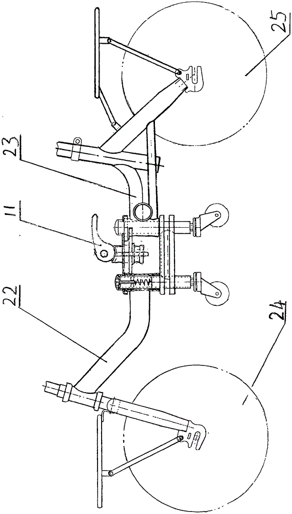 Double-shaft self-locking folding device