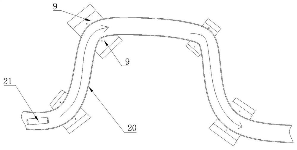 Ultrasonic detection-based automatic scanning frame and its movement method in the pipeline