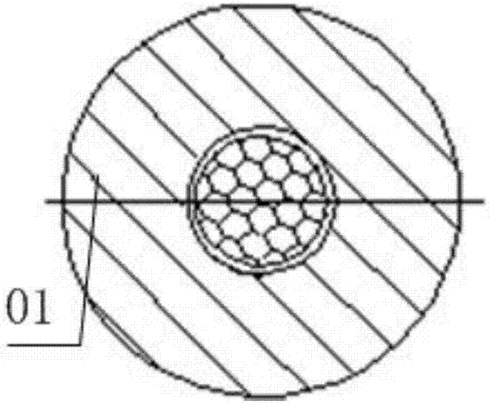 Riveting device for automobile cable core connector