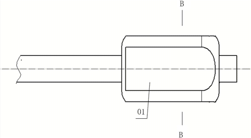 Riveting device for automobile cable core connector