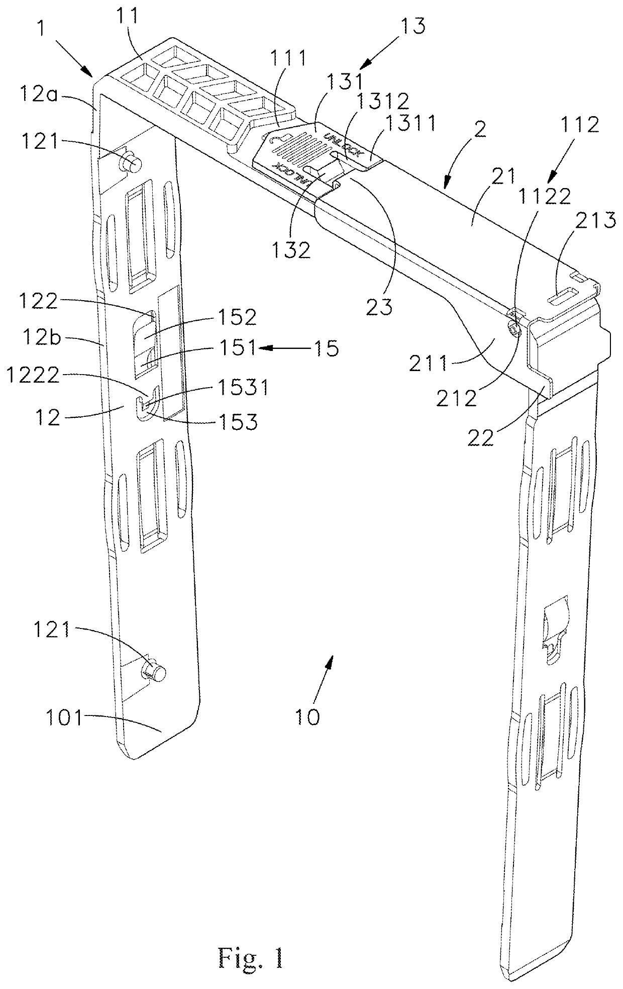 Open-ended screwless positioning module of access apparatus