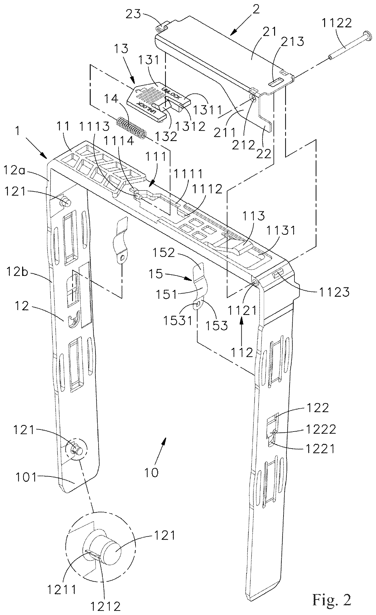 Open-ended screwless positioning module of access apparatus