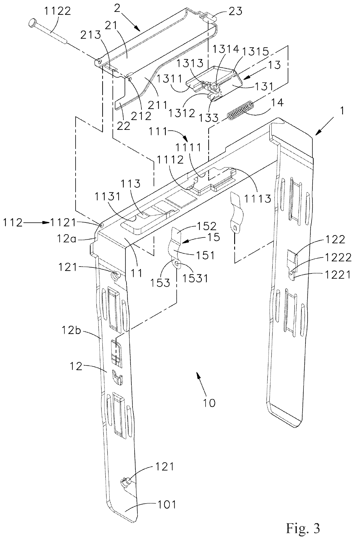 Open-ended screwless positioning module of access apparatus