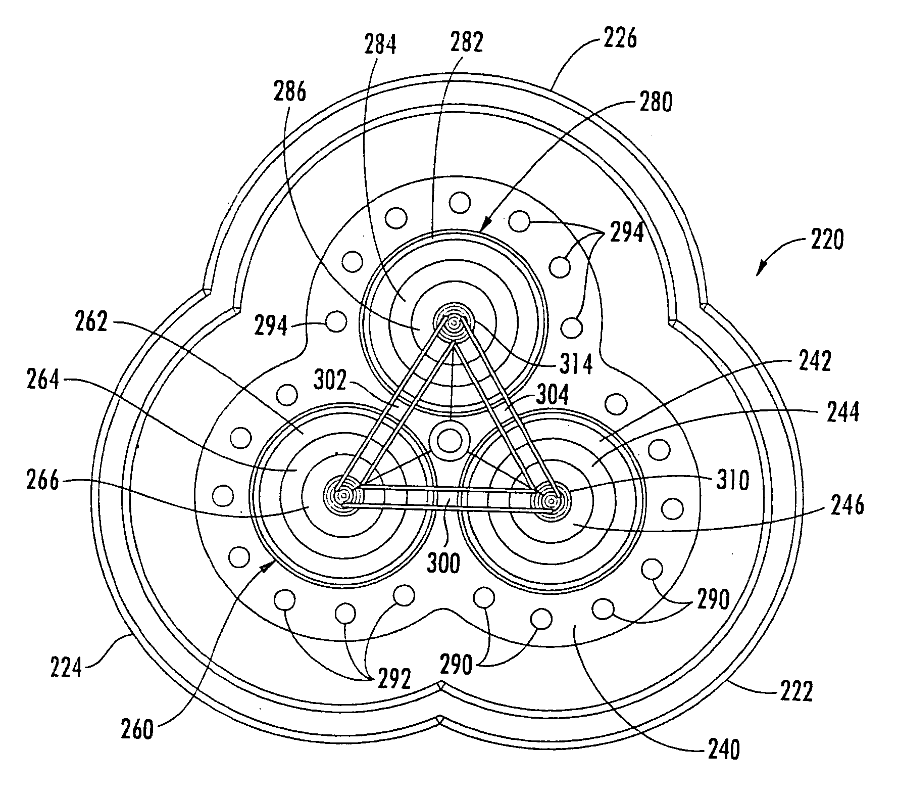 Gaming device with multiple spinning wheels and method