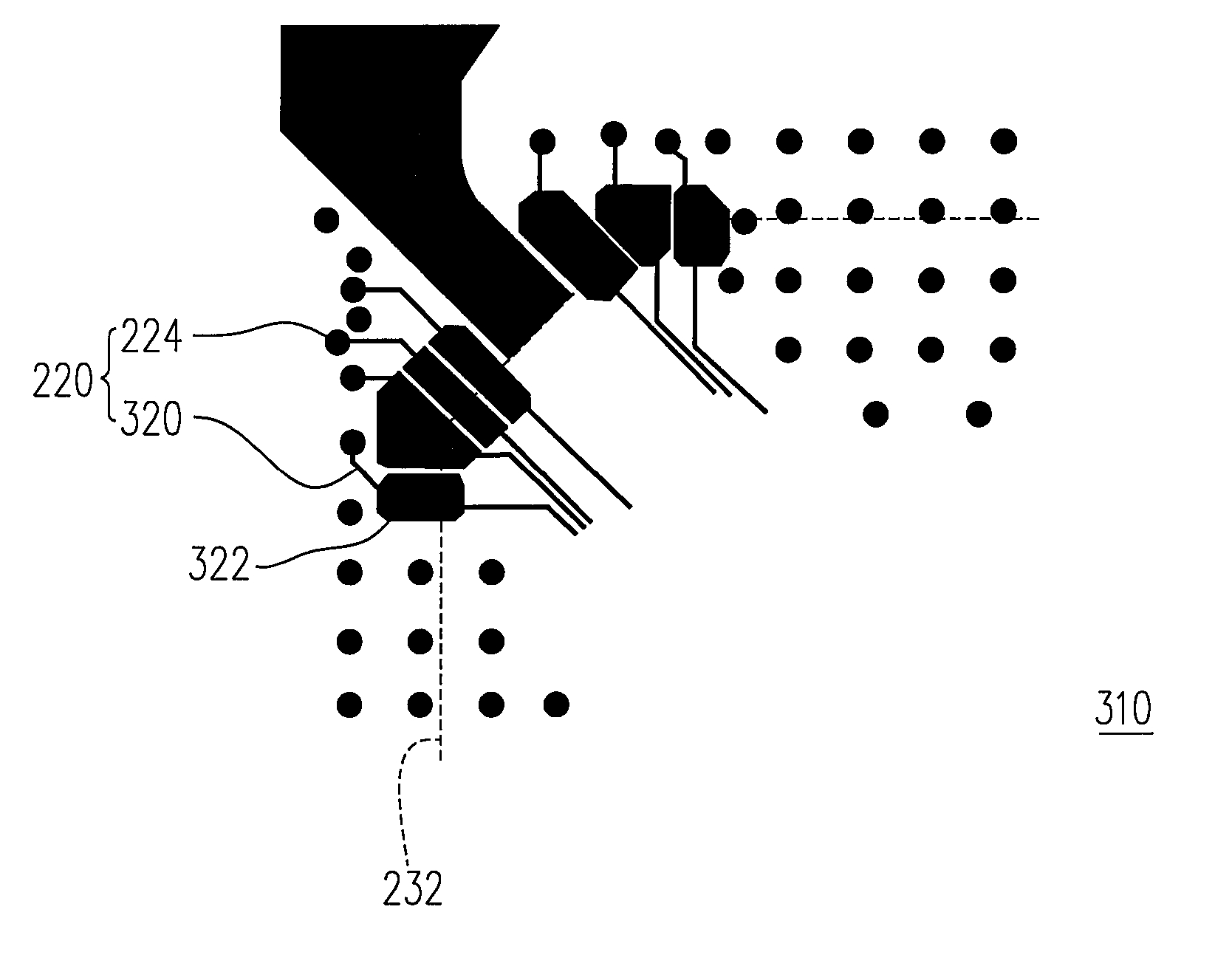 Chip package structure and circuit board thereof