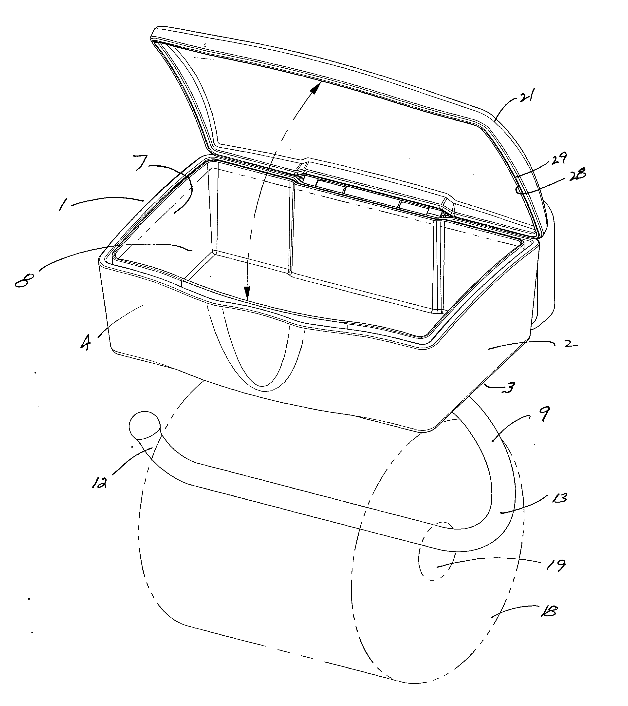 Combination sanitary wipe and toilet tissue holder