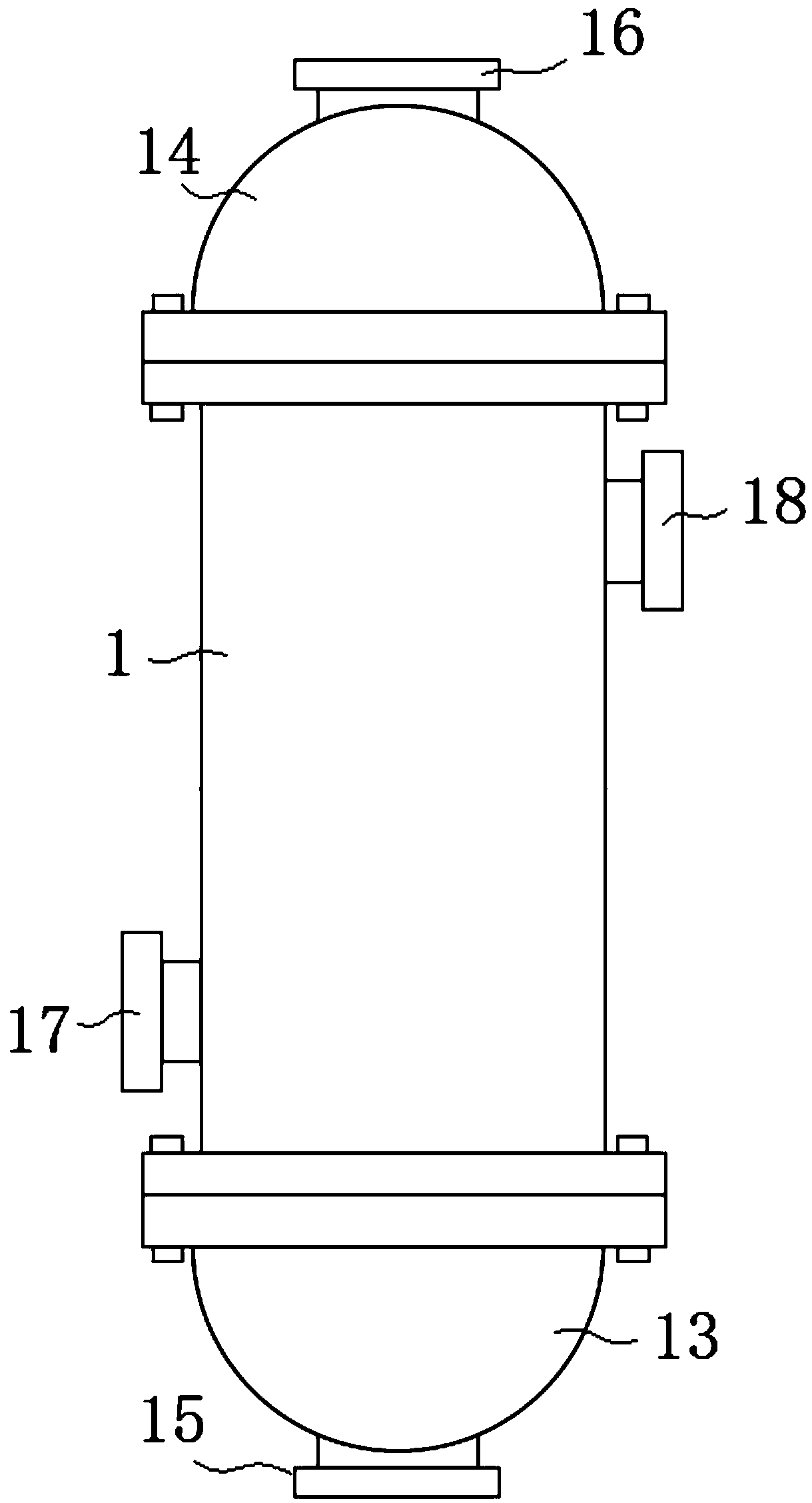 Silicon carbide shell-and-tube heat exchanger with high heat transfer efficiency