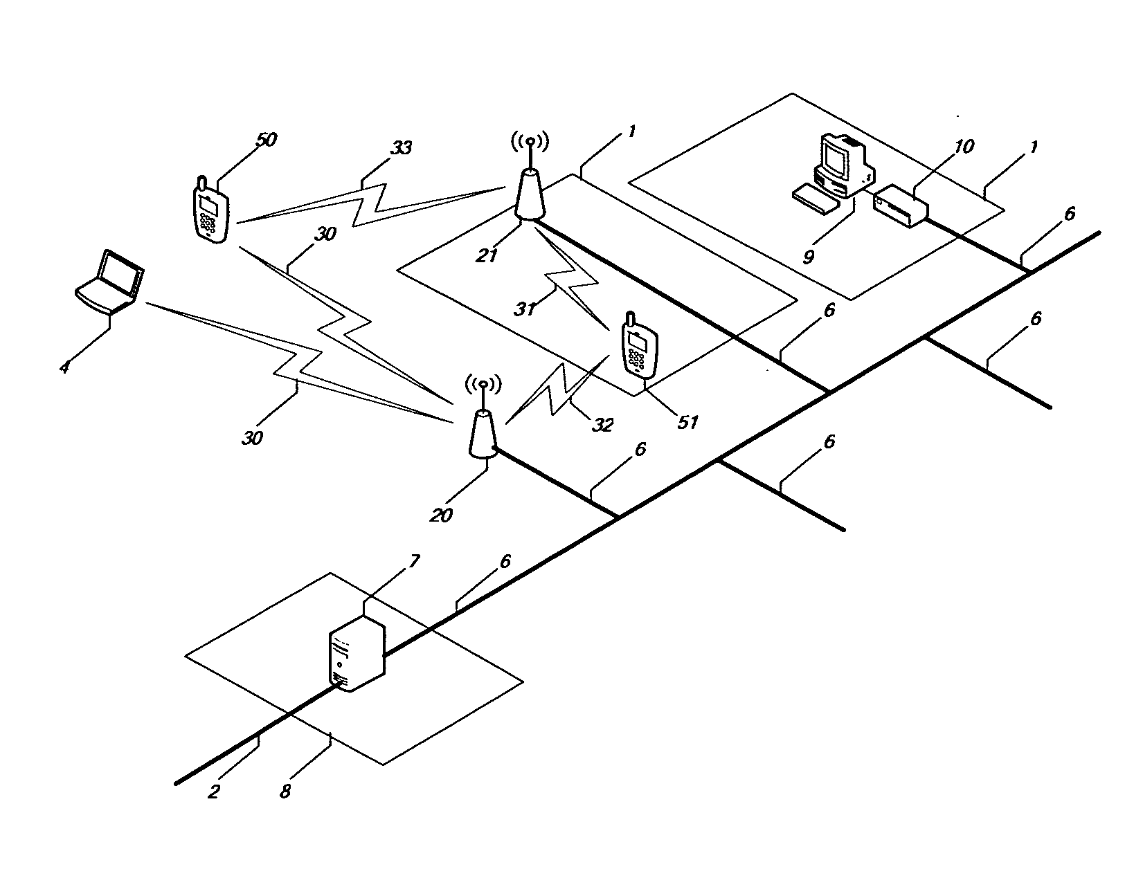 Hybrid system having multiple downlink channels and a single uplink channel