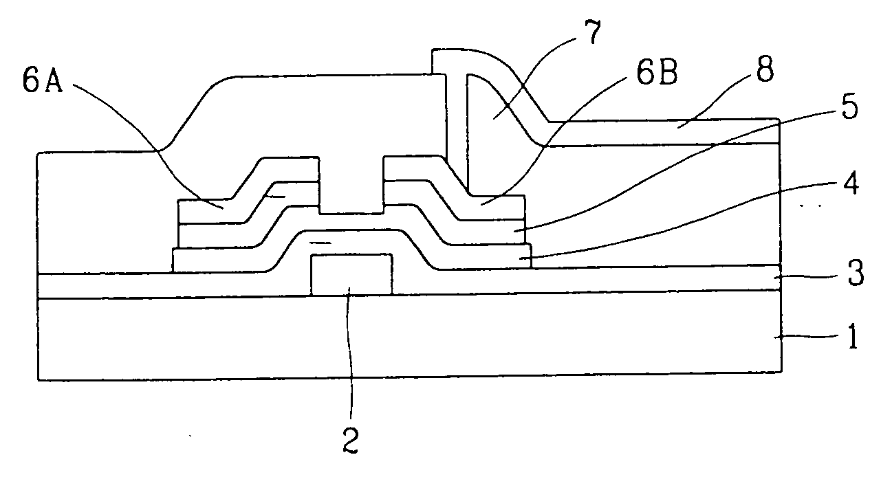 Thin film transistor having a short channel formed by using an exposure mask with slits