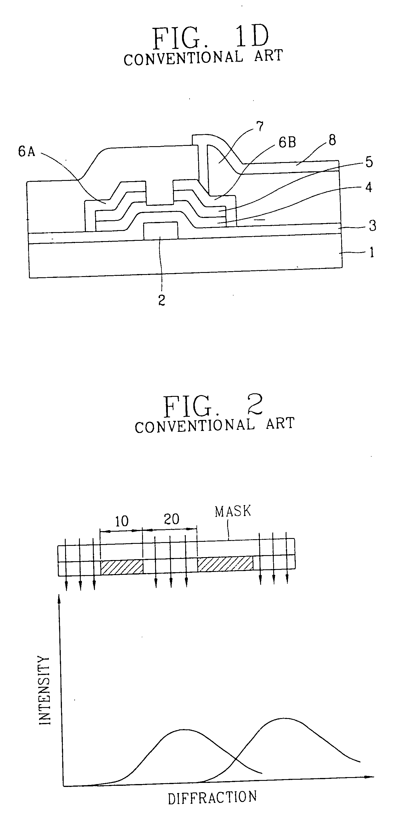 Thin film transistor having a short channel formed by using an exposure mask with slits