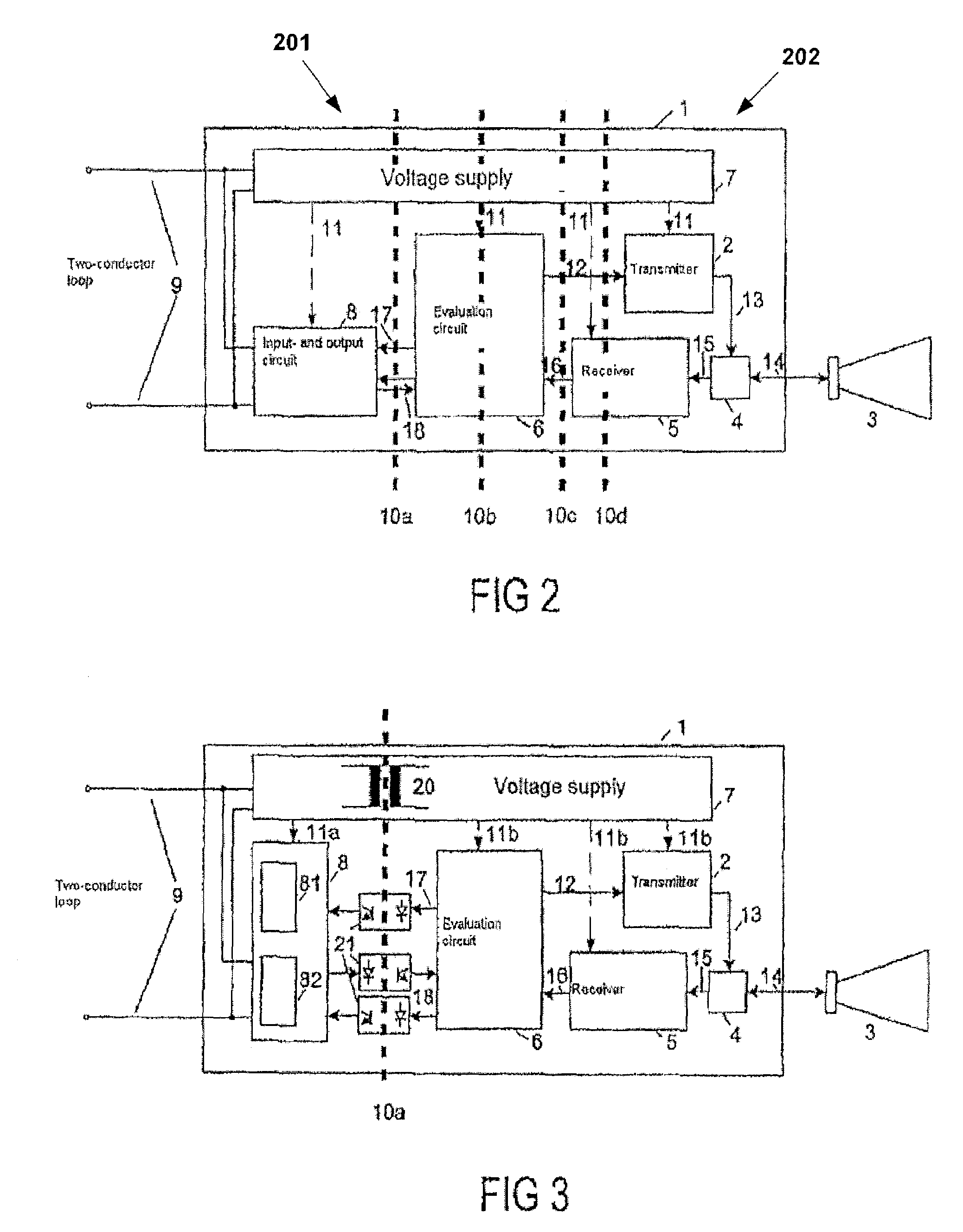 Potential separation for filling level radar