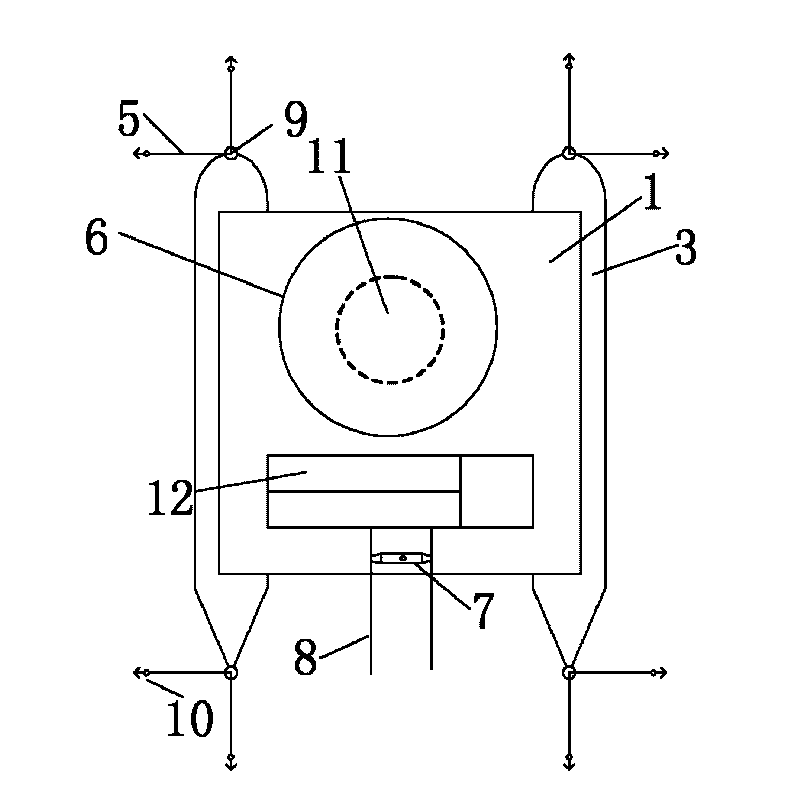 Semi-submerged small-waterplane-area mobile platform type marine nuclear power station