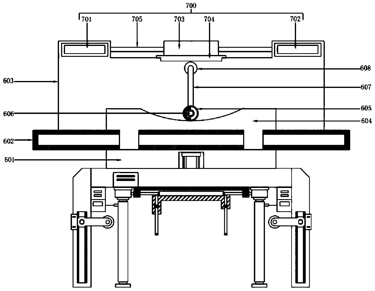 Double-roller type skein fluffing device and method