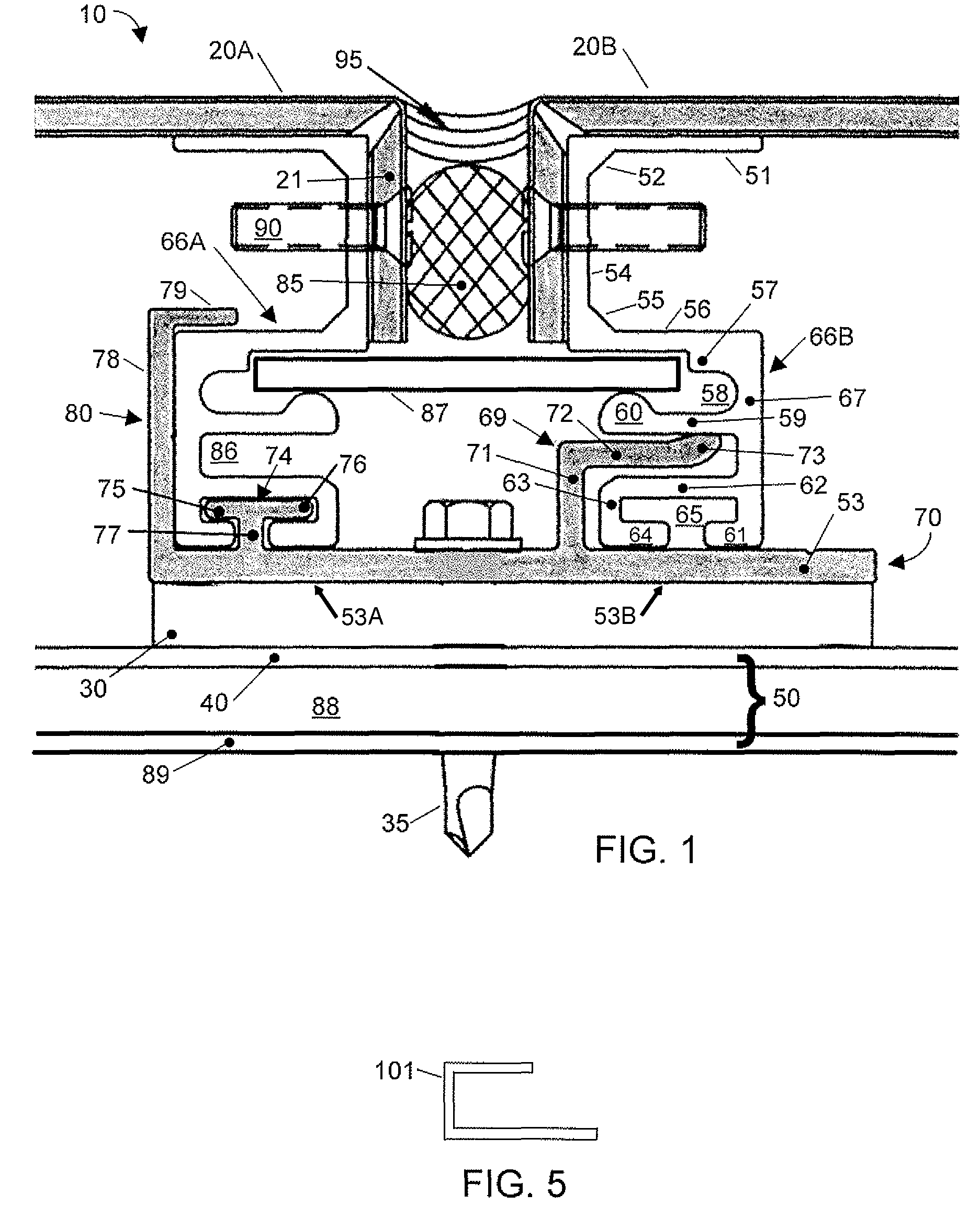 Attachment system for panel or facade