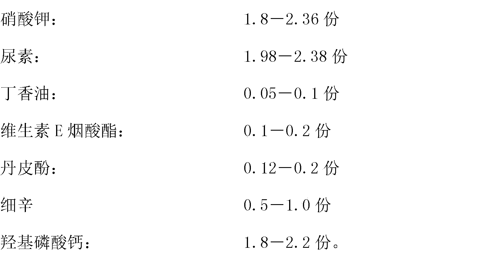 Compound toothpaste with functions of antisepsis, anti-inflammation, acid prevention and desensitization, and preparation method thereof