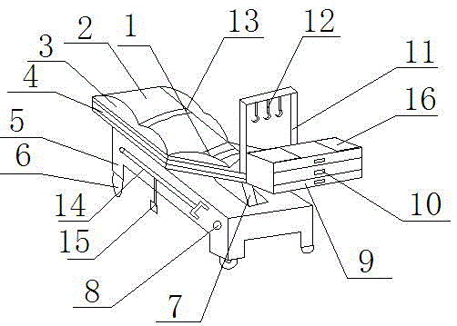 Diagnostic bed for infant