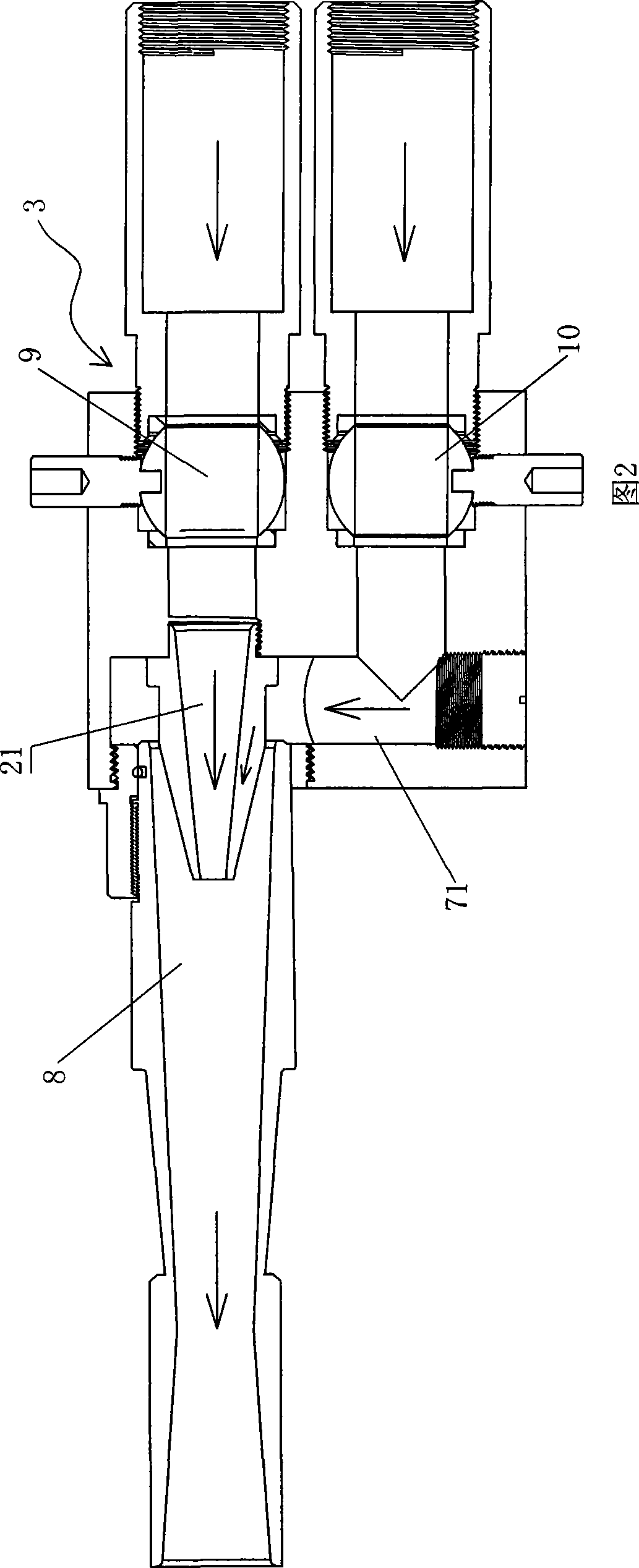 Vehicle mounted superfine spray fire extinguishing device