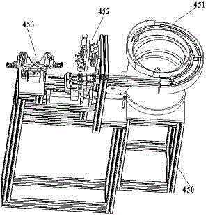 Core spring feeding device for core component assembly mechanism