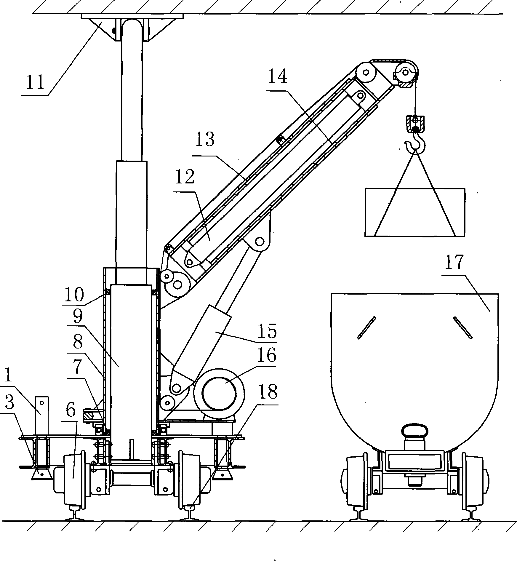 Underground special hydraulic loader