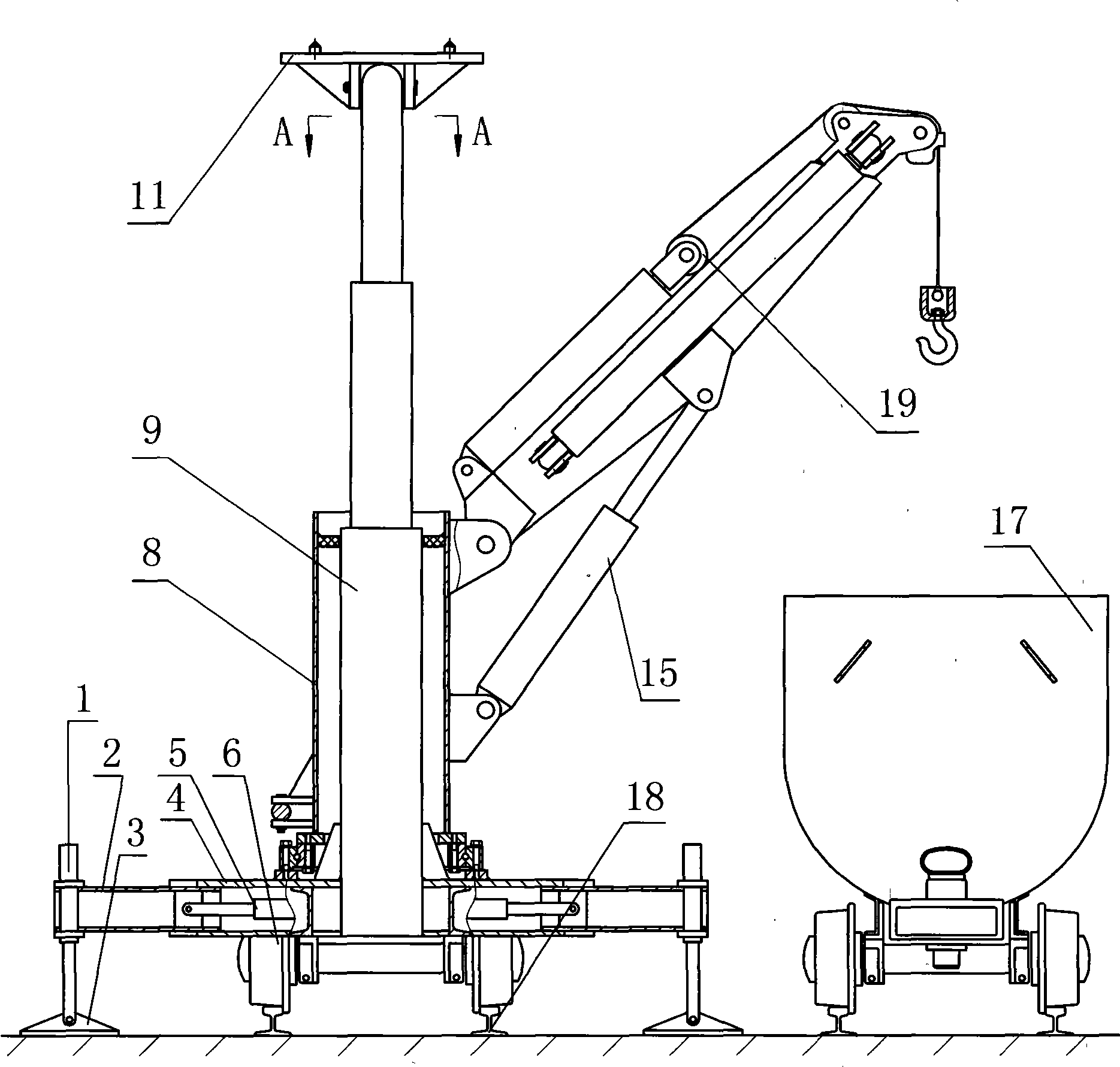 Underground special hydraulic loader