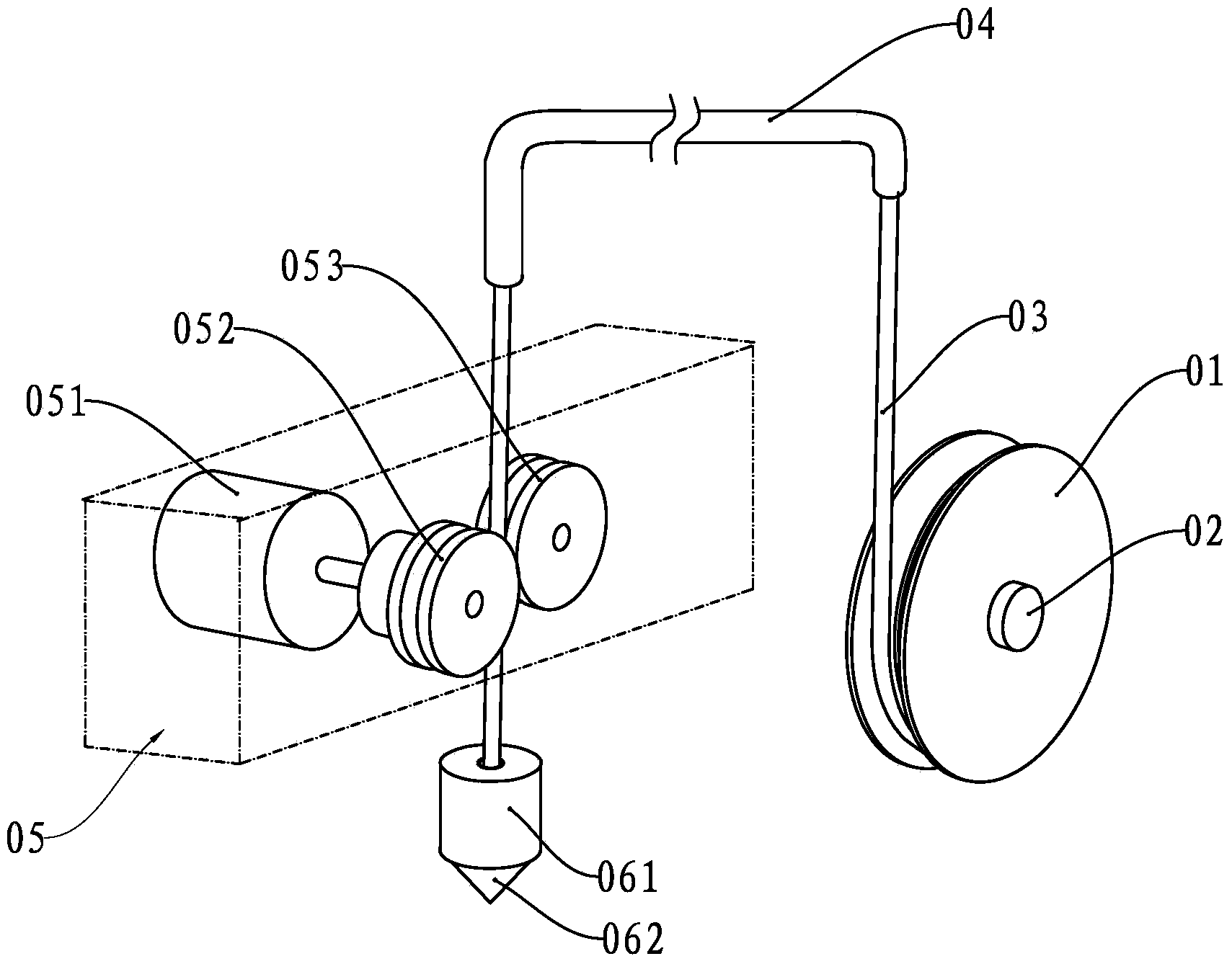 Printing head and three-dimensional printer