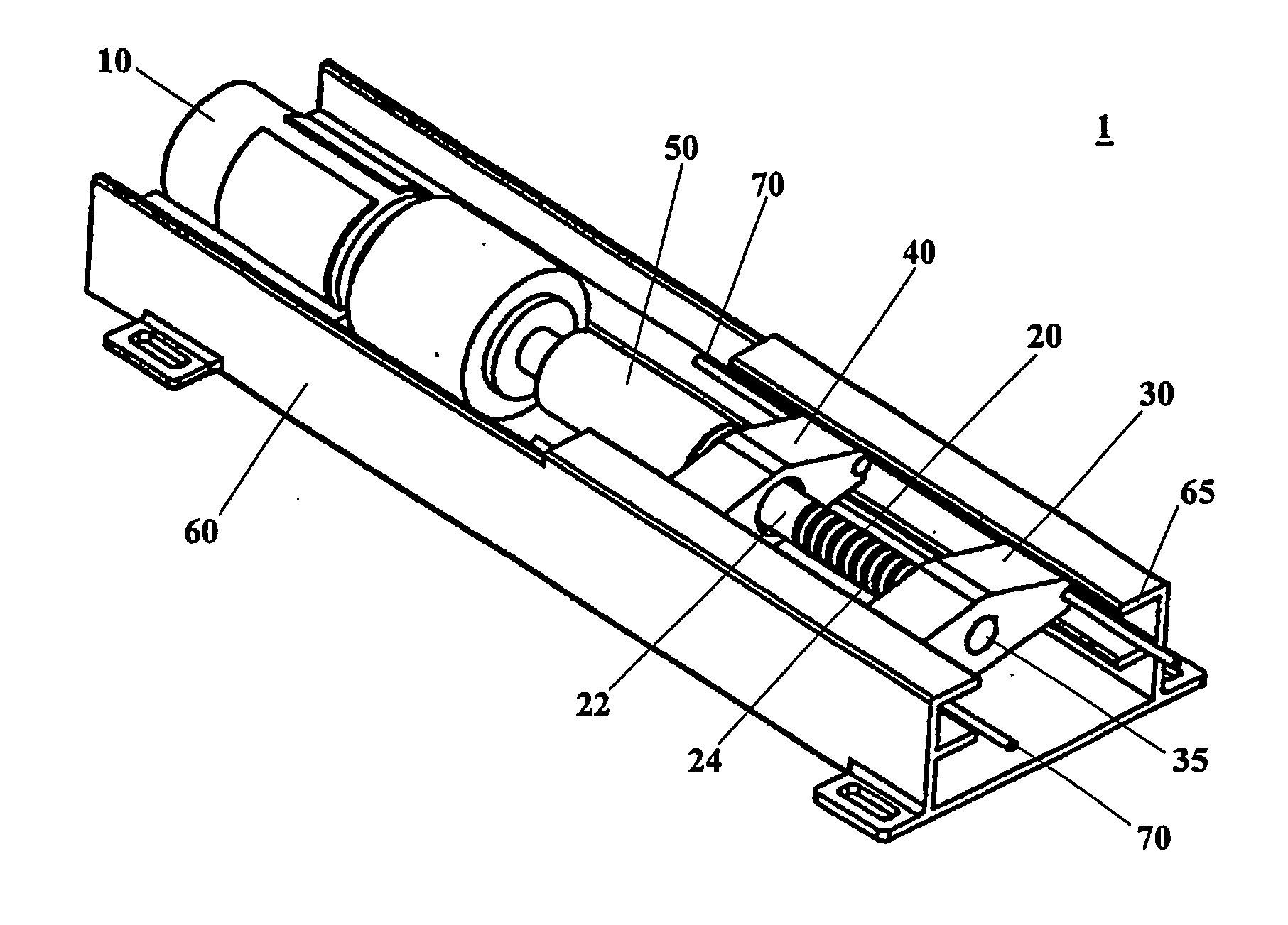 Operating mechanism for a parking brake