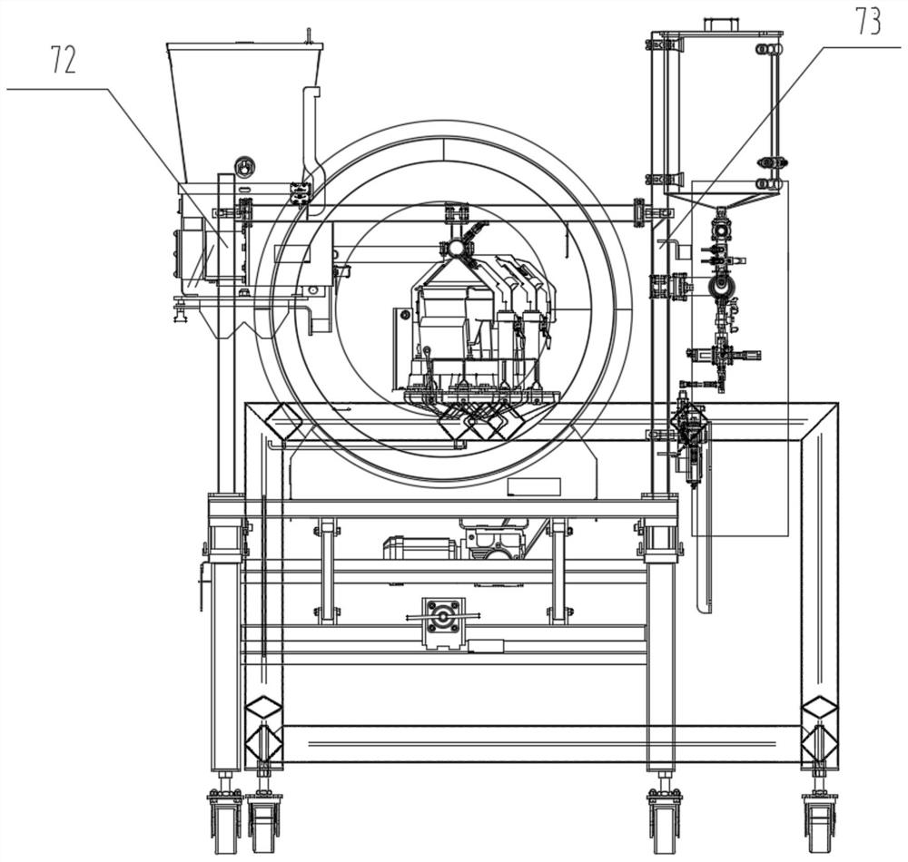 Slurry spraying and powder spraying integrated potato chip seasoning device