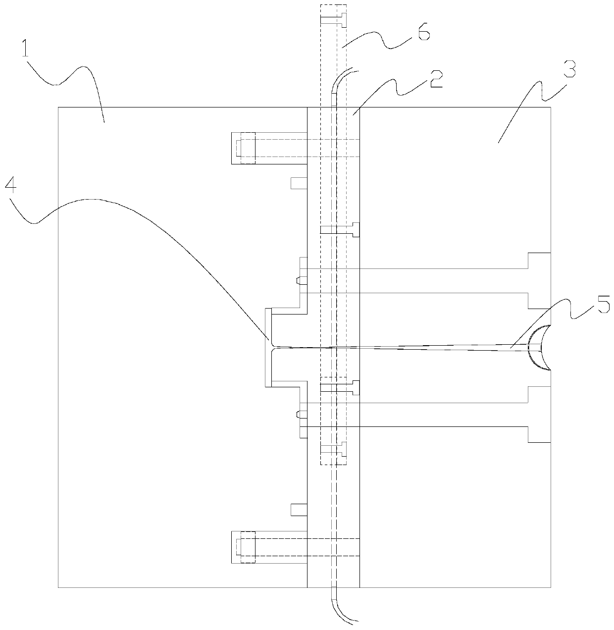 A molding die for an injection molded part with an insert