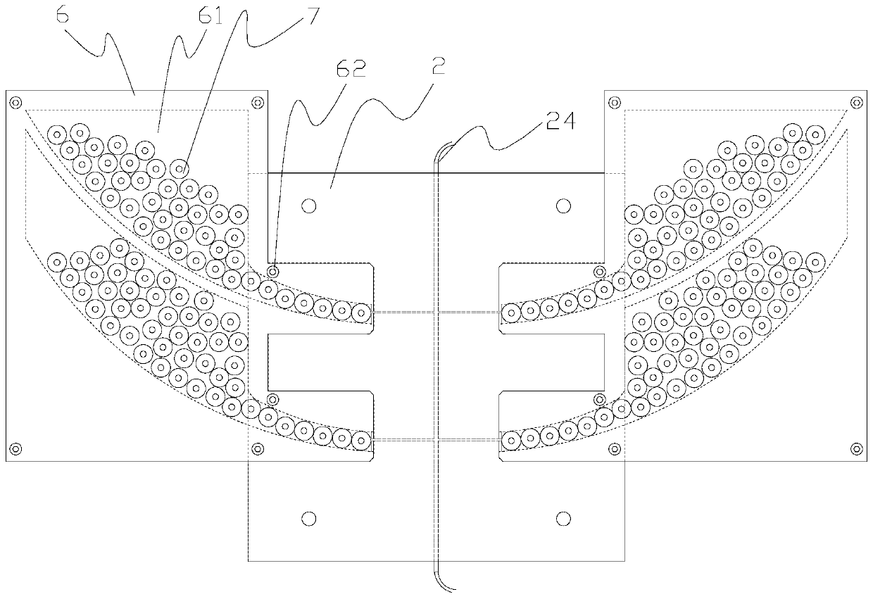 A molding die for an injection molded part with an insert