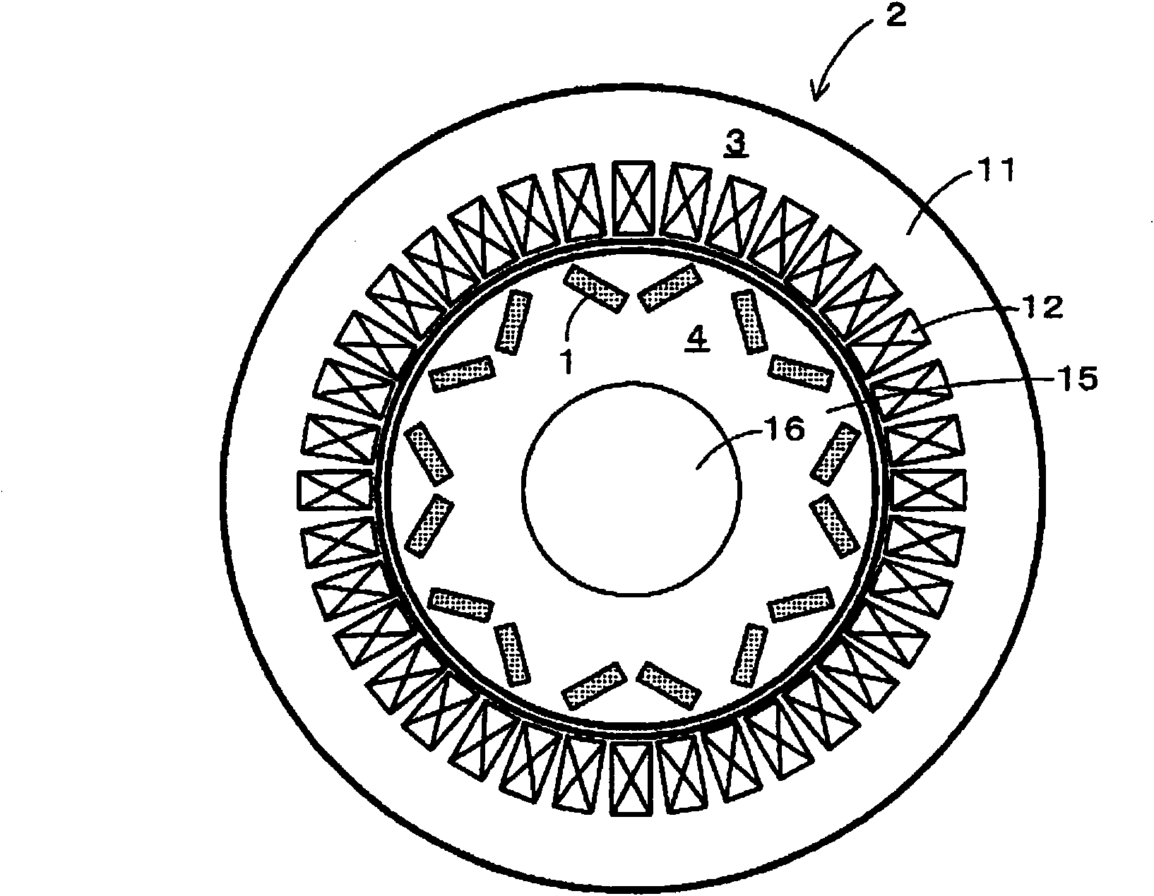 Permanent magnet for motor, and method for manufacturing the permanent magnet for motor