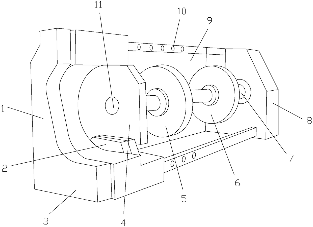 Manufacturing equipment of elevator guide rail support