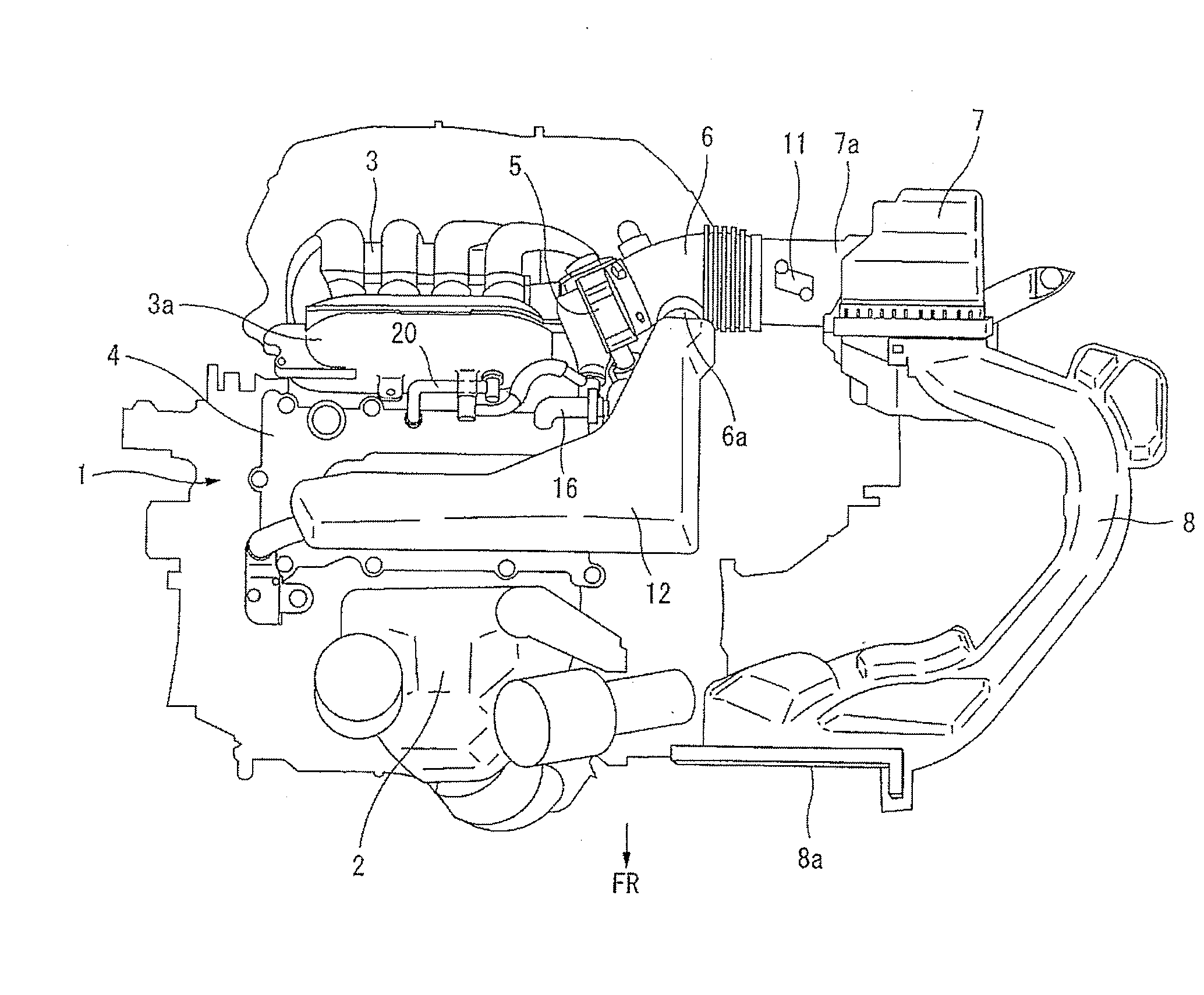 Blow-by gas treatment device for internal combustion engine