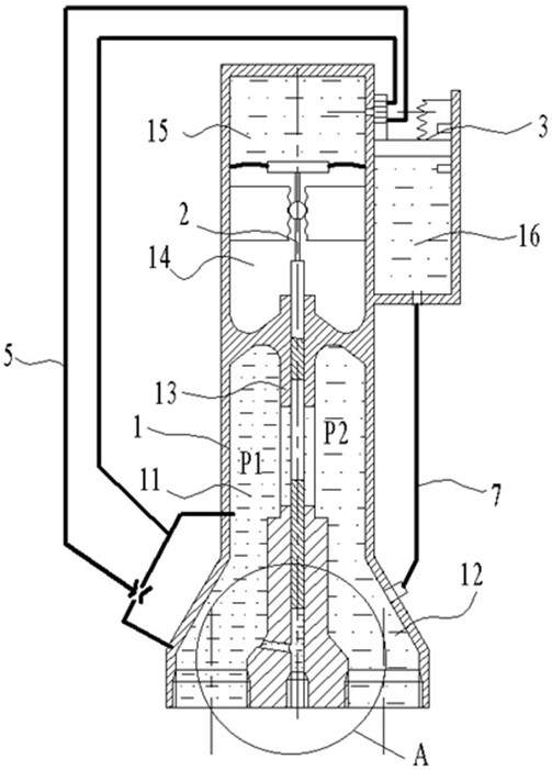 Pilot diaphragm type pressure reducing valve with adjustable pressure