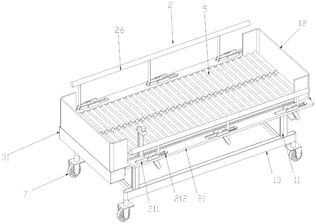 Multifunctional pressure-sore preventing type medical nursing bed