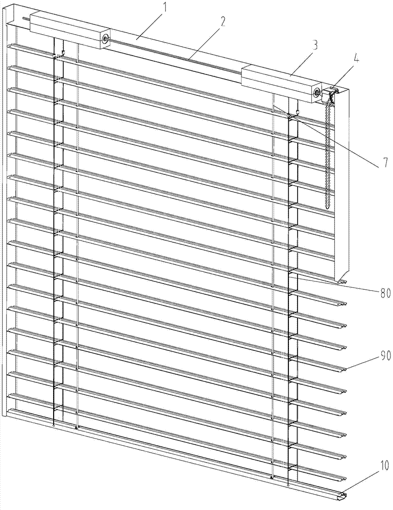 Window blind rotation sub-mechanism and timing control slider system comprising same