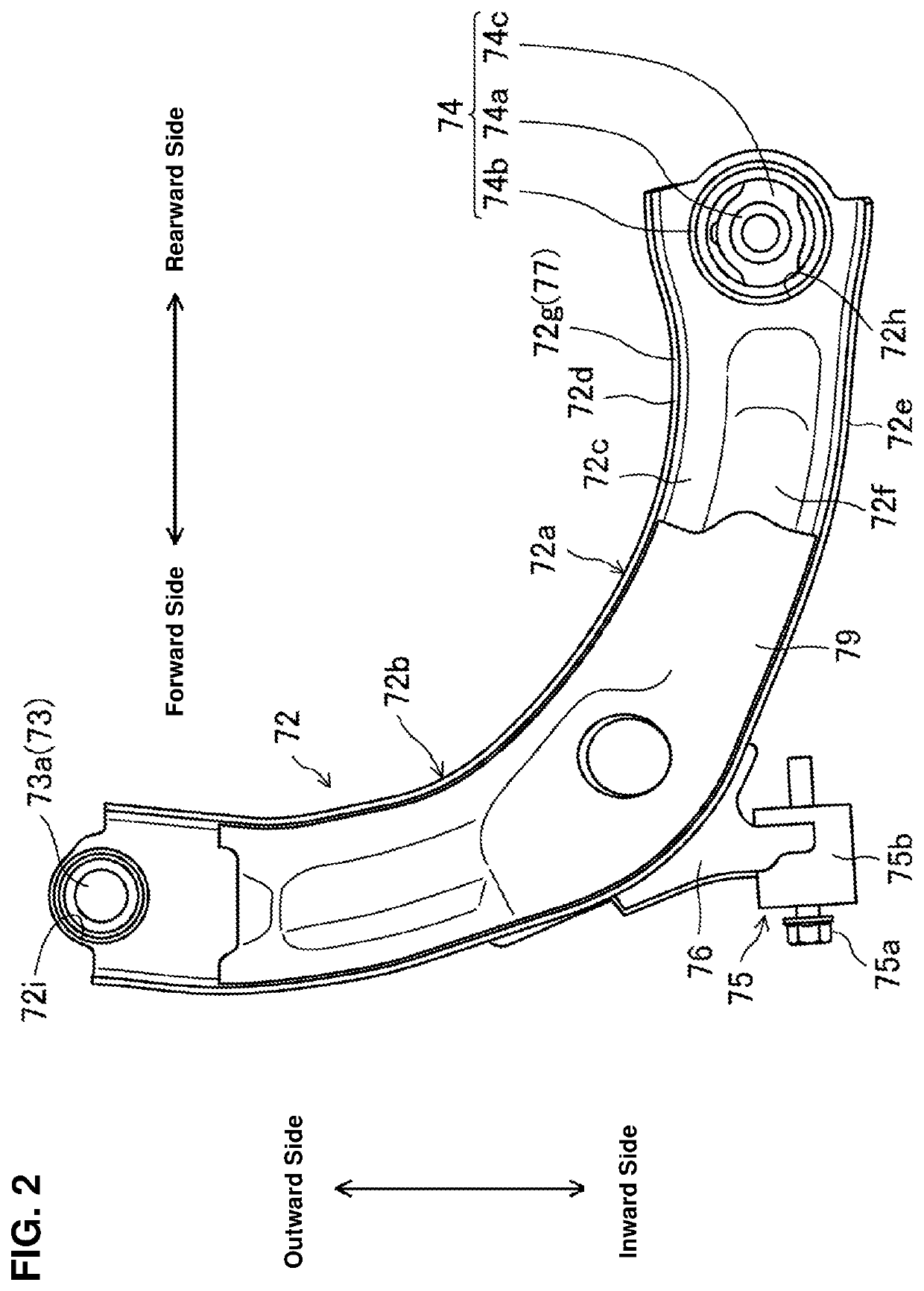 Vehicle and suspension arm