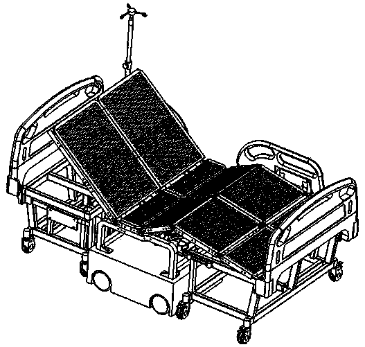 Synchronous movement control system and method for wheelchair and nursing bed body of robot nursing bed