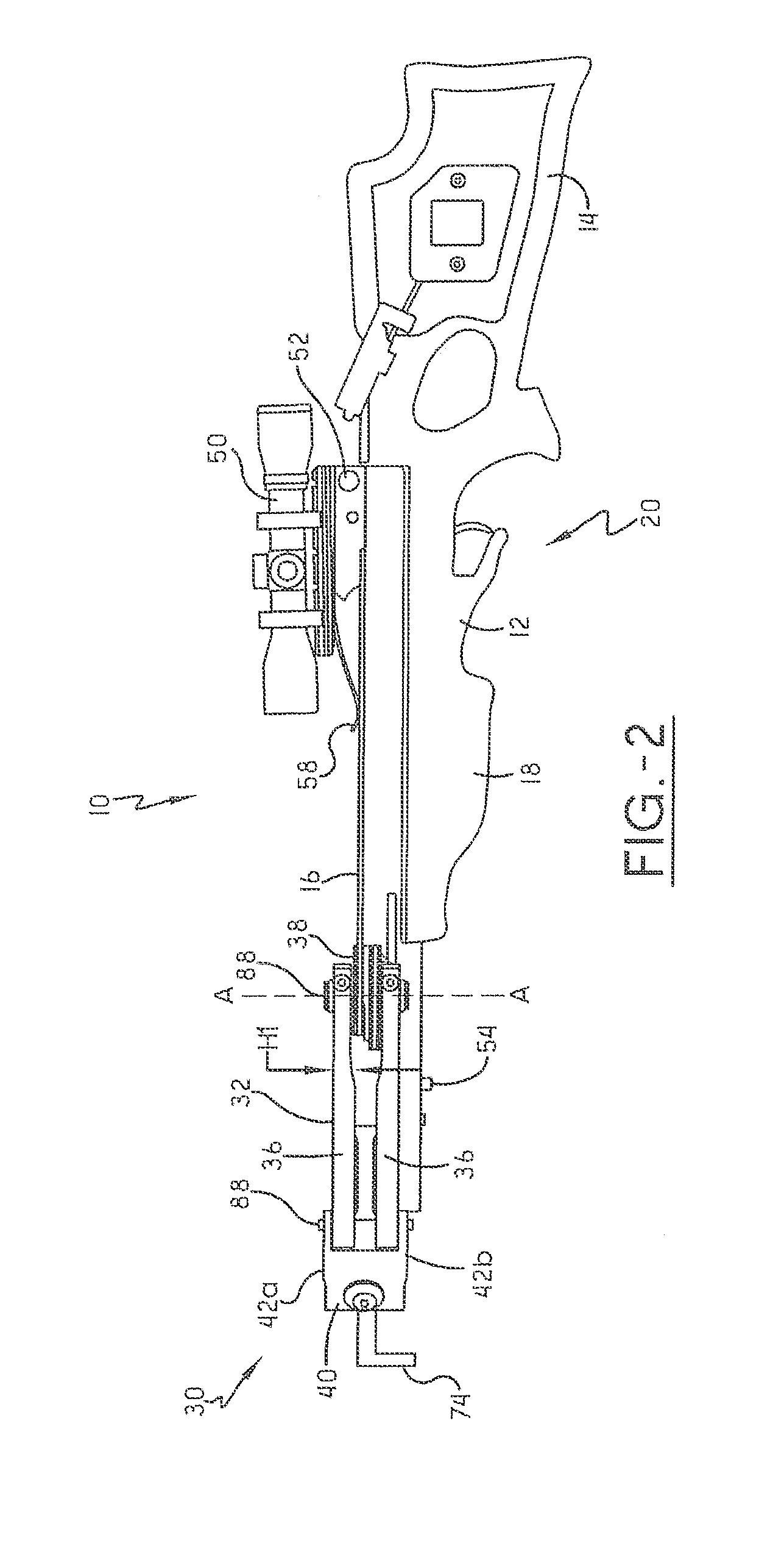 Narrow crossbow with large power stroke