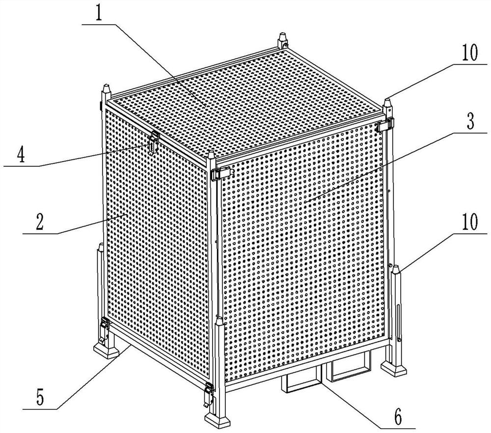 Folding collection box for logistics