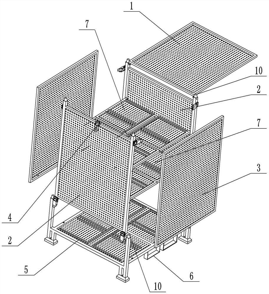 Folding collection box for logistics