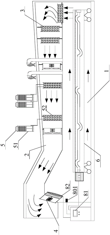 Constant-temperature drying and energy saving system with multi-circuit treatment for Chinese prickly ash