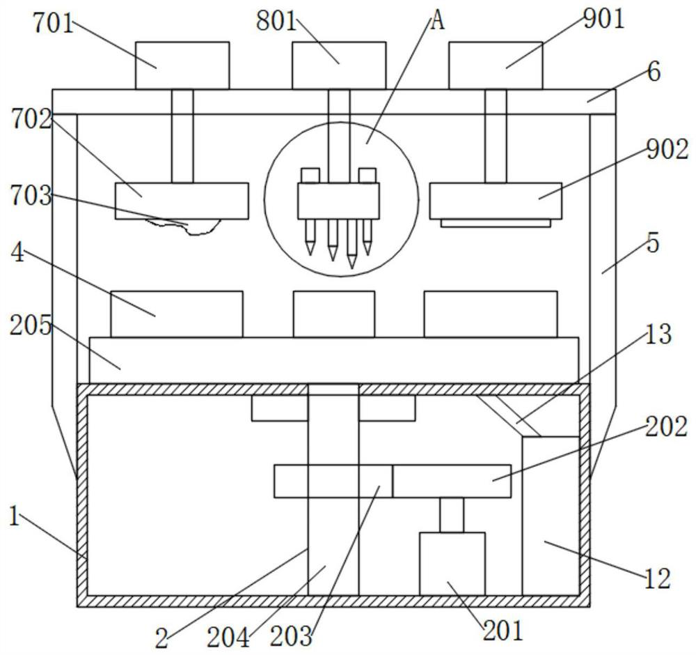 Stamping die for automobile connecting plate