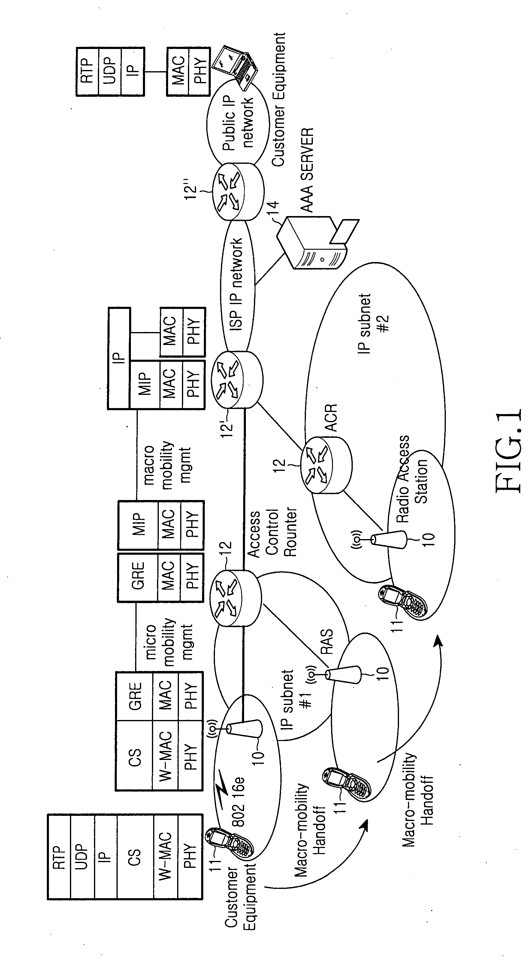 Bridge-based radio access station backbone network system and signal processing method therefor